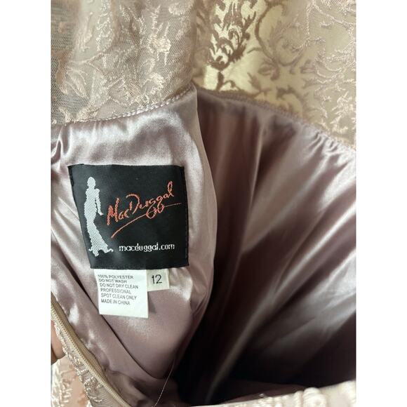 NEW $998 Mac Duggal 11121D Floral Embroidered & Beaded Long Sleeve Mesh Gown 12 - Picture 13 of 16